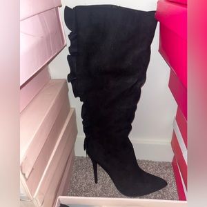 Norelle black heeled boots